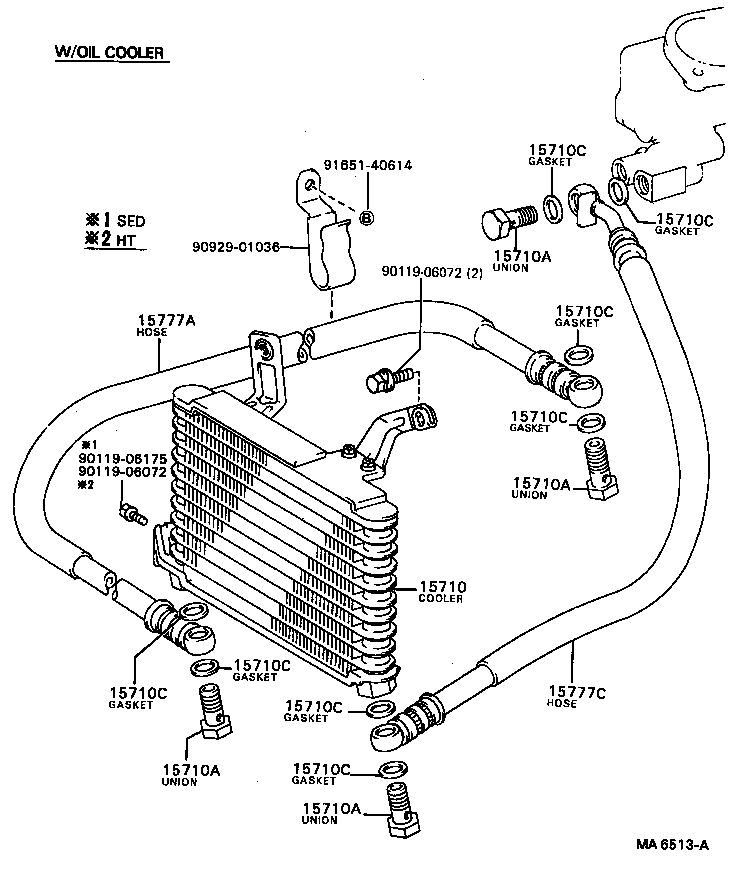 15700-28040 COOLER ASSY, OIL product image