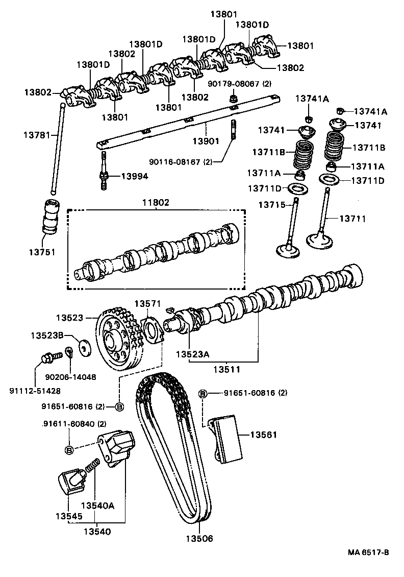 Toyota 13511-73902 CAMSHAFT