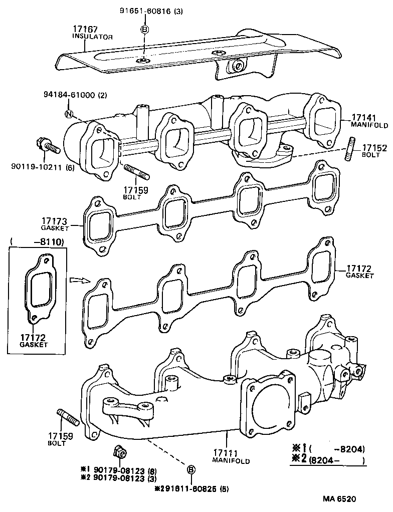 17111-47040 MANIFOLD, INTAKE product image