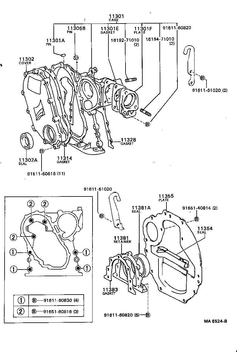 11301-71010 CASE SUB-ASSY, TIMING GEAR product image