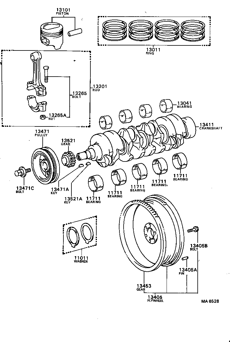 11705-54040 BEARING SET, CRANKSHAFT product image