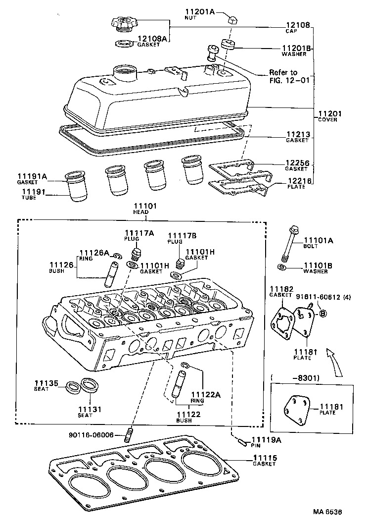 11101-19096 HEAD SUB-ASSY, CYLINDER product image