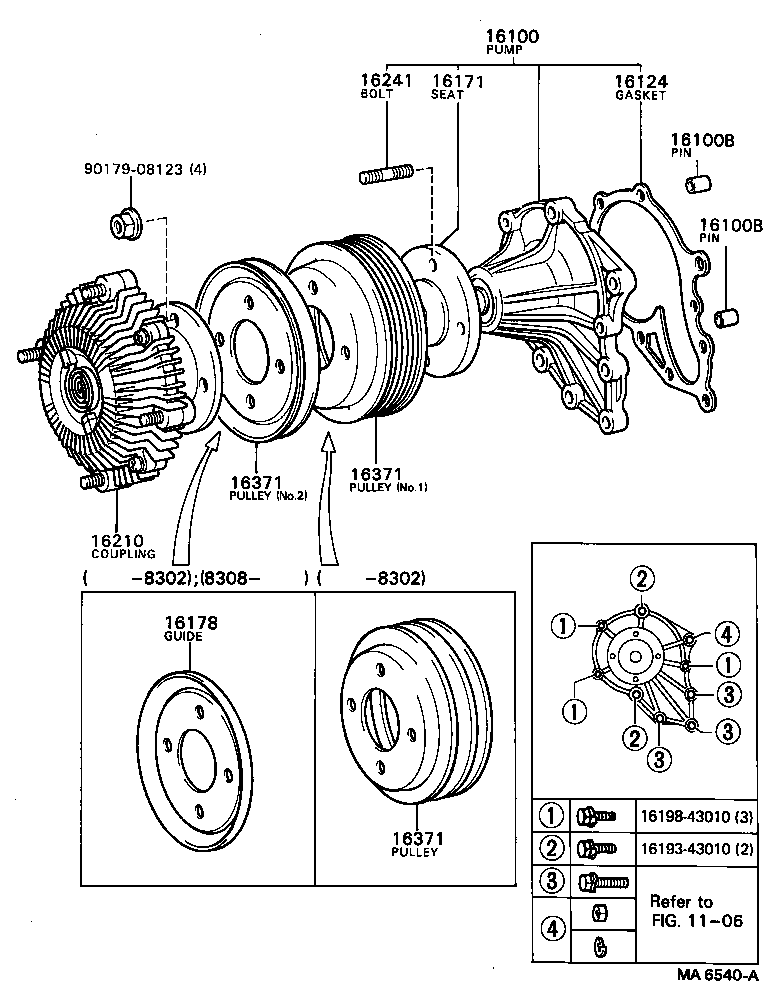 16100-49675 PUMP ASSY, ENGINE WATER product image
