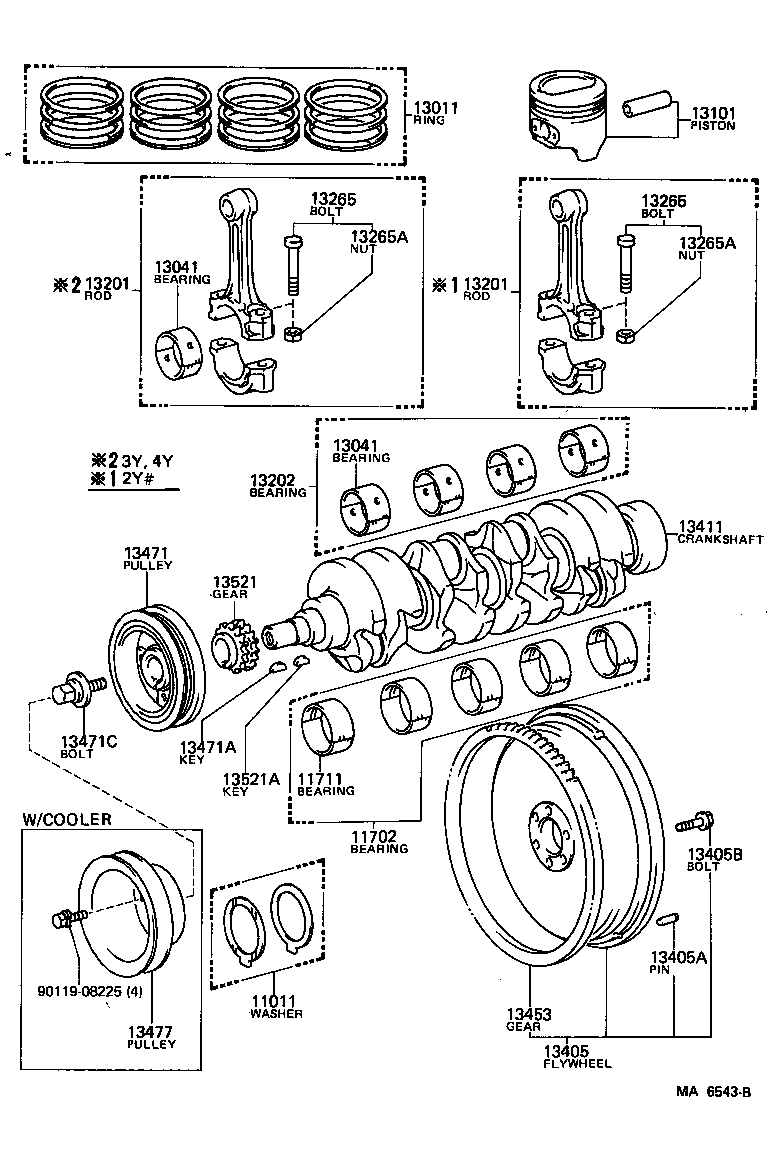 13103-73020 PISTON SUB-ASSY, W/PIN product image