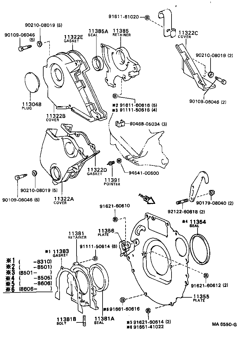 11302-16010 COVER, TIMING BELT, NO.1 product image
