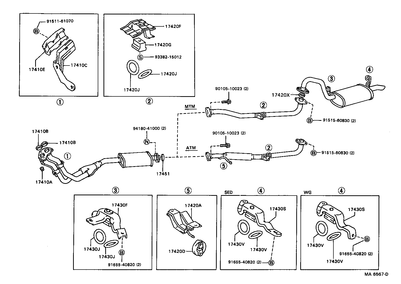 17570-72010 BRACKET, EXHAUST PIPE FRONT (FOR FRONT) product image