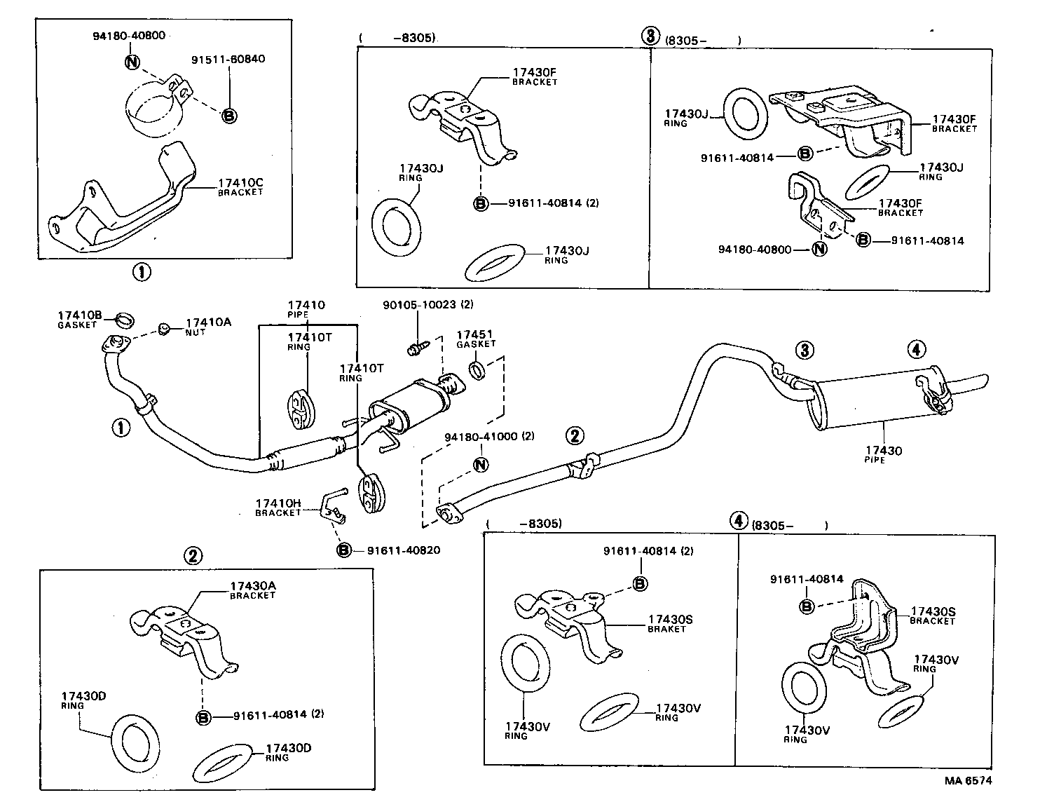 17430-16120 PIPE ASSY, EXHAUST, TAIL product image