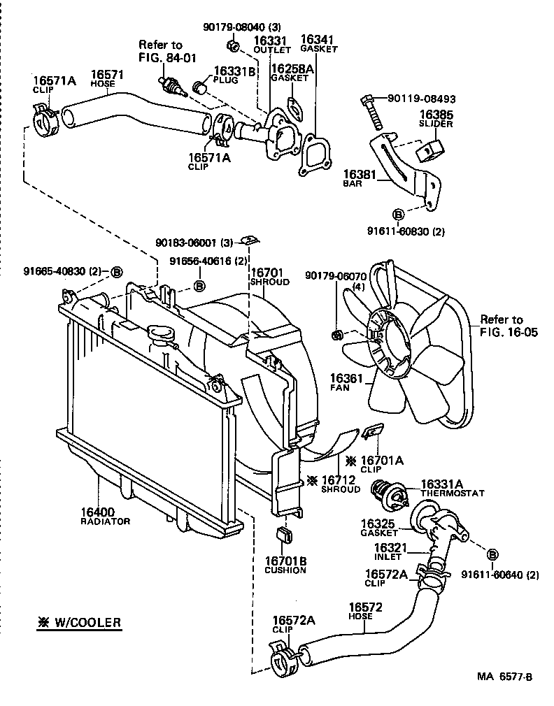 16381-88280 BAR, FAN BELT ADJUSTING product image
