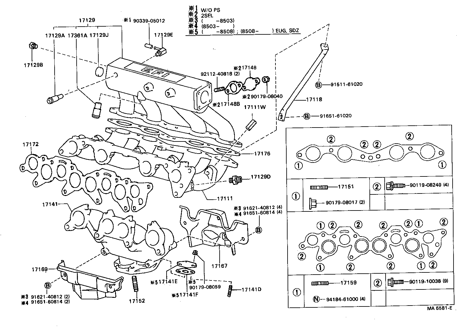 17118-64020 STAY, MANIFOLD product image
