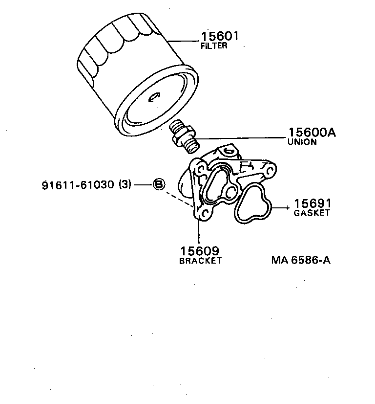 15671-13040 BRACKET SUB-ASSY, OIL FILTER product image