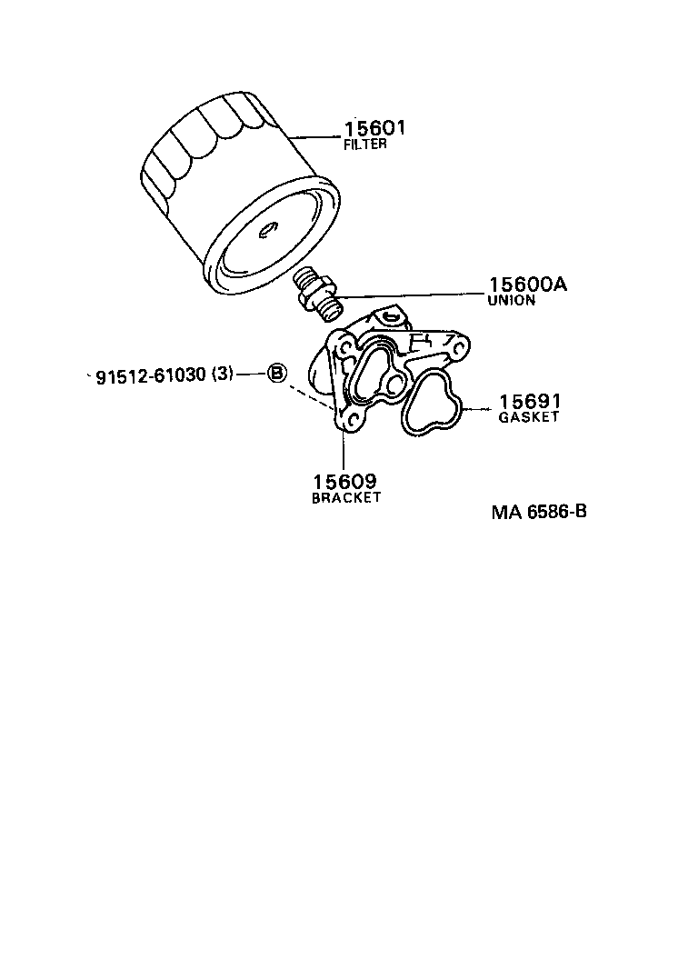 15671-73020 BRACKET SUB-ASSY, OIL FILTER product image