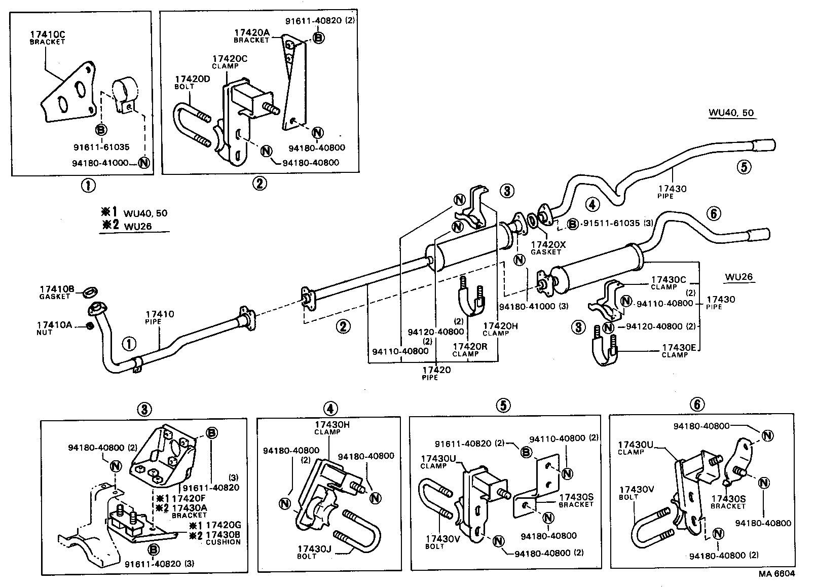 17430-44110 PIPE ASSY, EXHAUST, TAIL product image