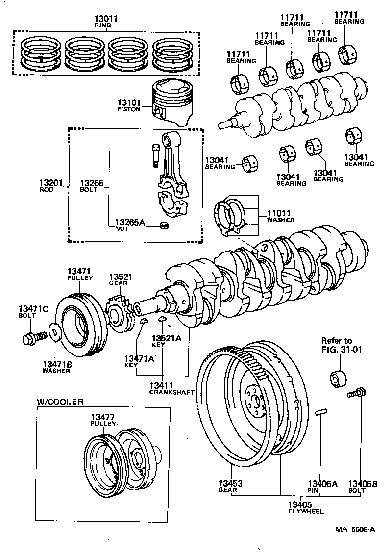 88451-14030 PULLEY, CRANKSHAFT, NO.2 product image