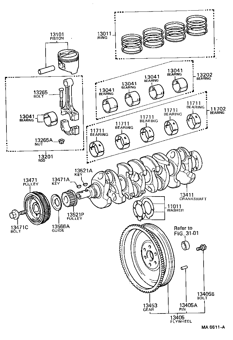 13204-71021 BEARING SET, CONNECTING ROD product image