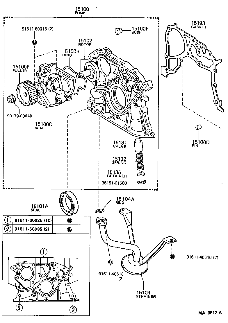 15121-38020 GEAR, OIL PUMP DRIVE product image