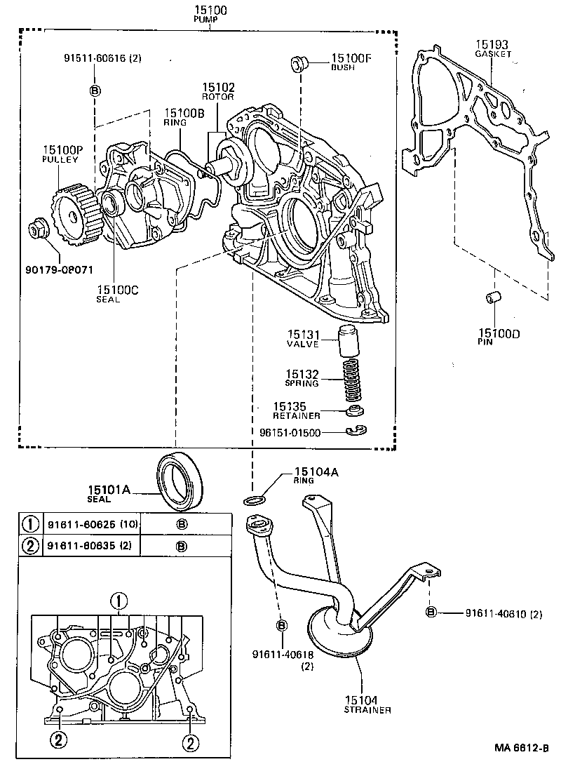 04175-64020 ROTOR KIT, OIL PUMP product image