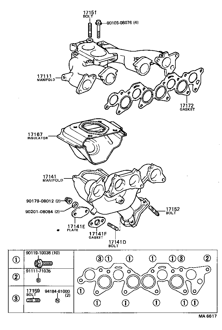 17111-74030 MANIFOLD, INTAKE product image