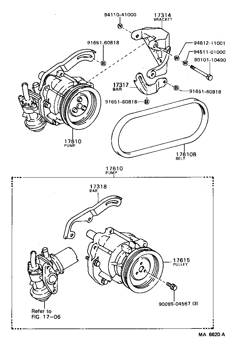 90101-10463 BOLT, HEXAGON(FOR AIR PUMP BRACKET SETTING) product image