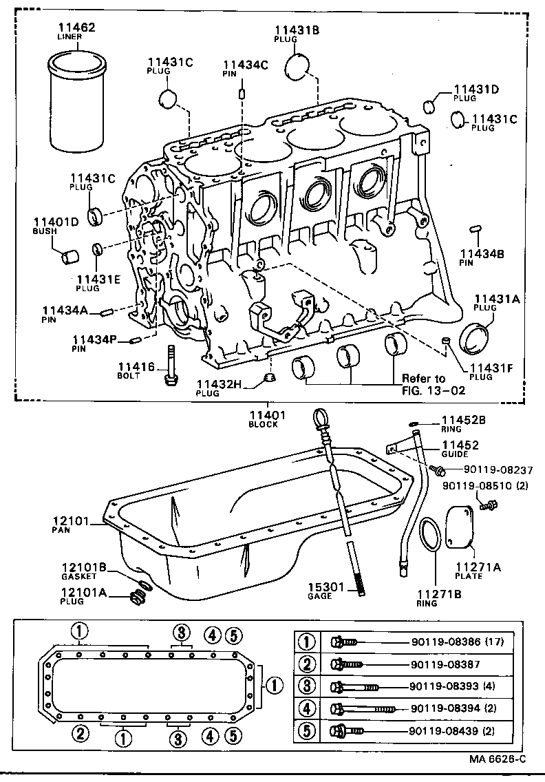 11401-79145 BLOCK SUB-ASSY, CYLINDER product image