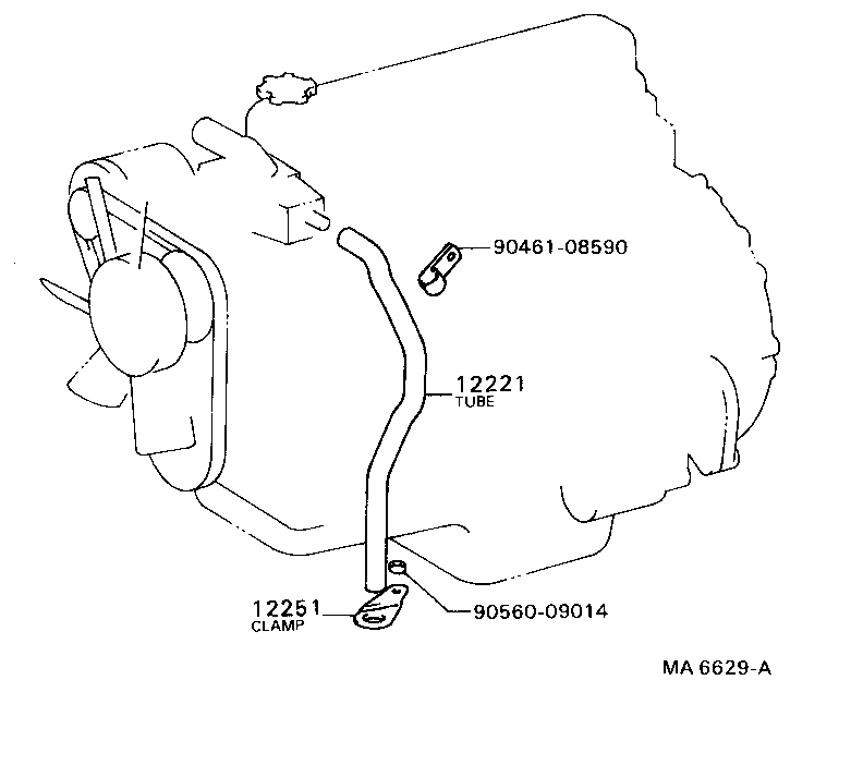 12251-56020 CLAMP, VENTILATION TUBE product image