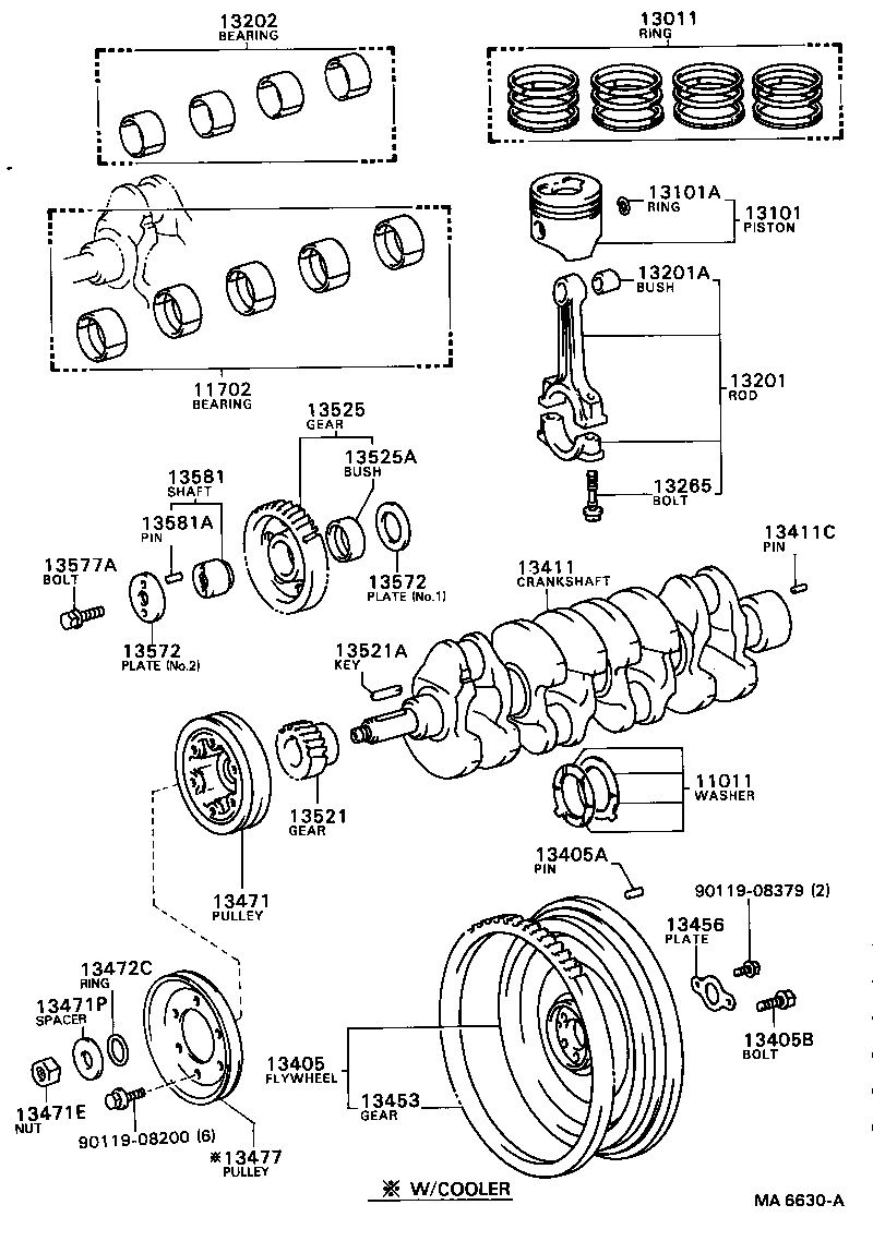 88451-36070 PULLEY, CRANKSHAFT, NO.2 product image