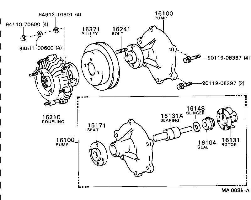 16250-78010 COUPLING ASSY, FLUID product image