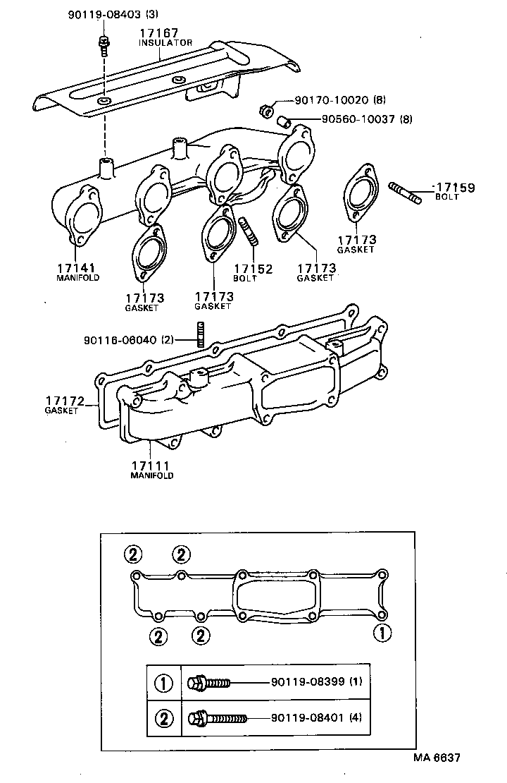 17111-68040 MANIFOLD, INTAKE product image