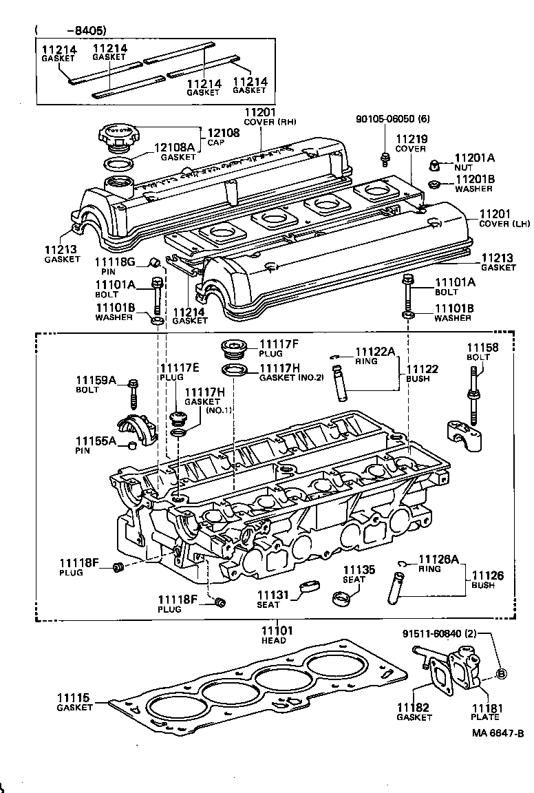 11117-63010 GASKET, CAMSHAFT HOUSING REAR COVER product image