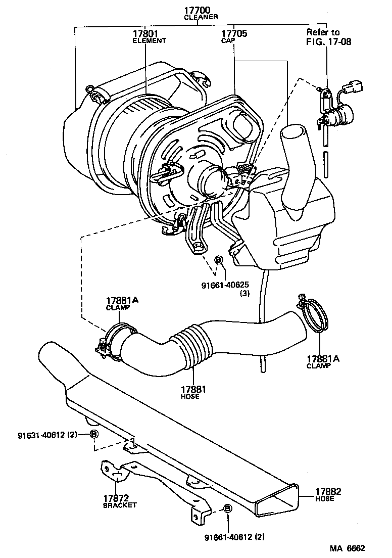 17700-15220 CLEANER ASSY, AIR product image
