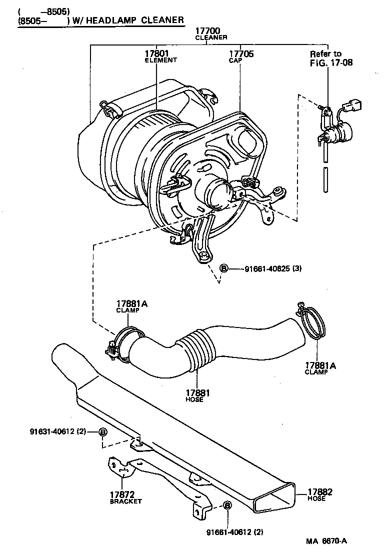 17700-16100 CLEANER ASSY, AIR product image