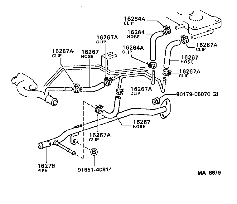 16577-16010 PIPE, RADIATOR, NO.7 product image