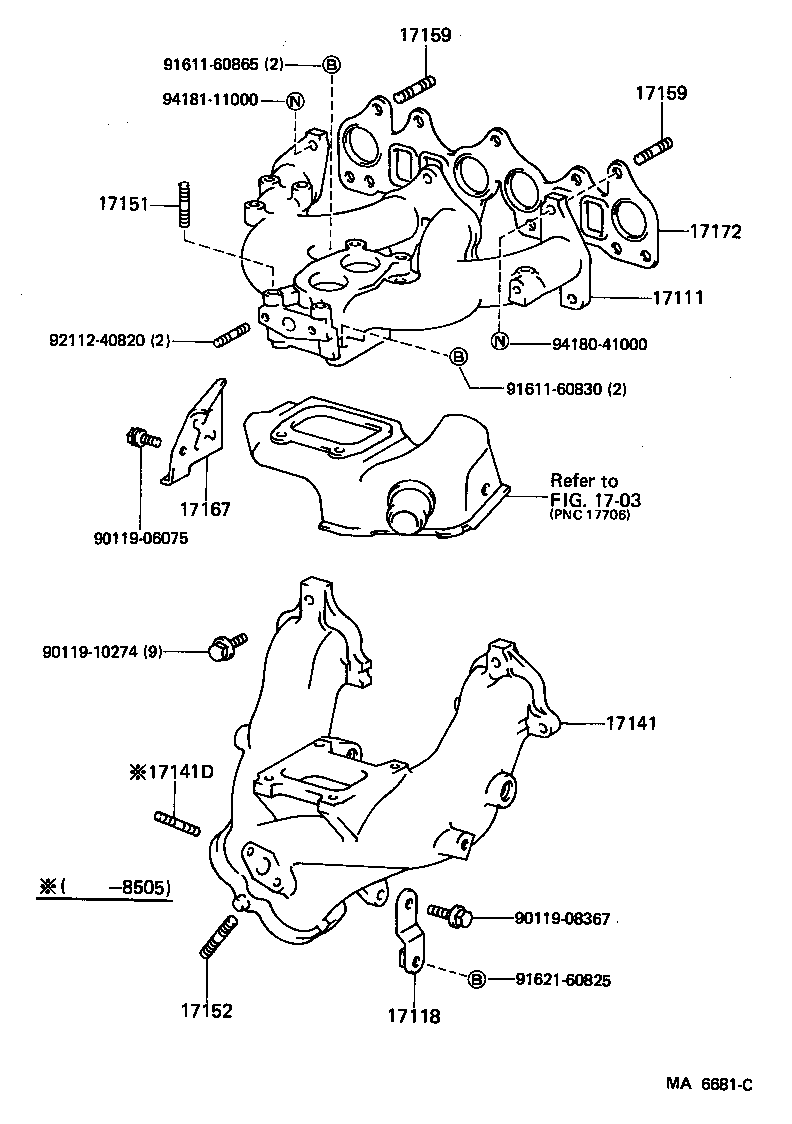 17111-15021 MANIFOLD, INTAKE product image