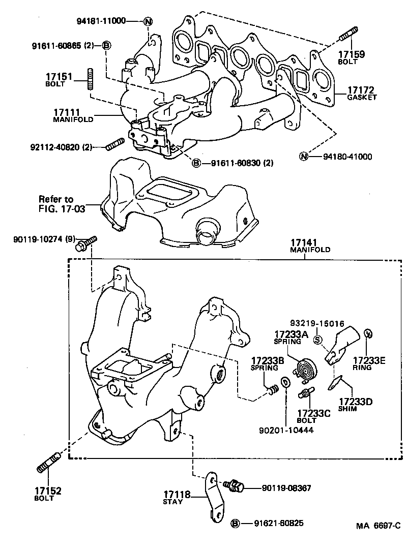 17101-16010 MANIFOLD, INTAKE product image