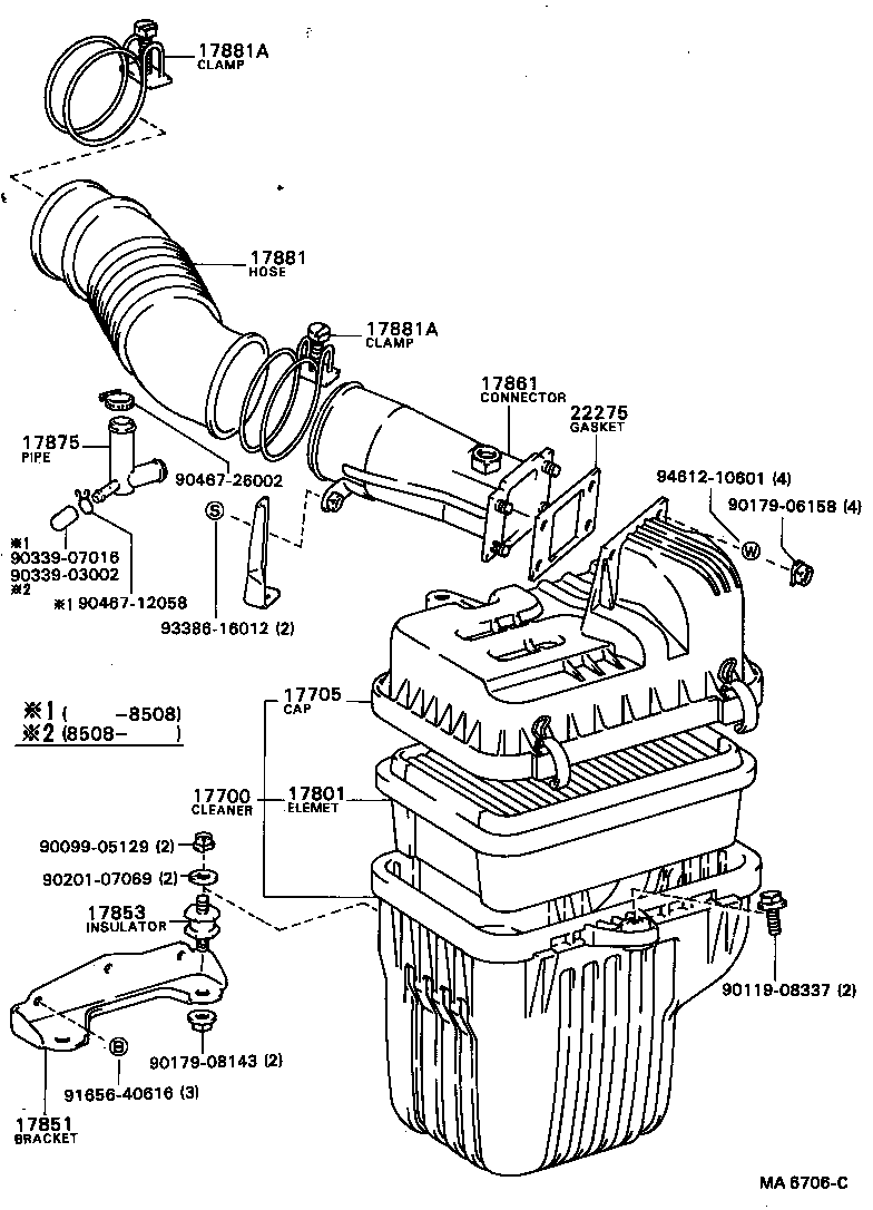 17700-64150 CLEANER ASSY, AIR product image