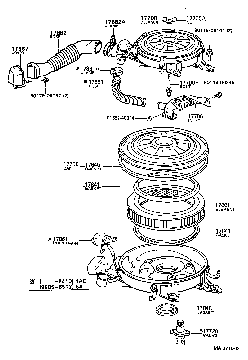 17700-26201 CLEANER ASSY, AIR product image