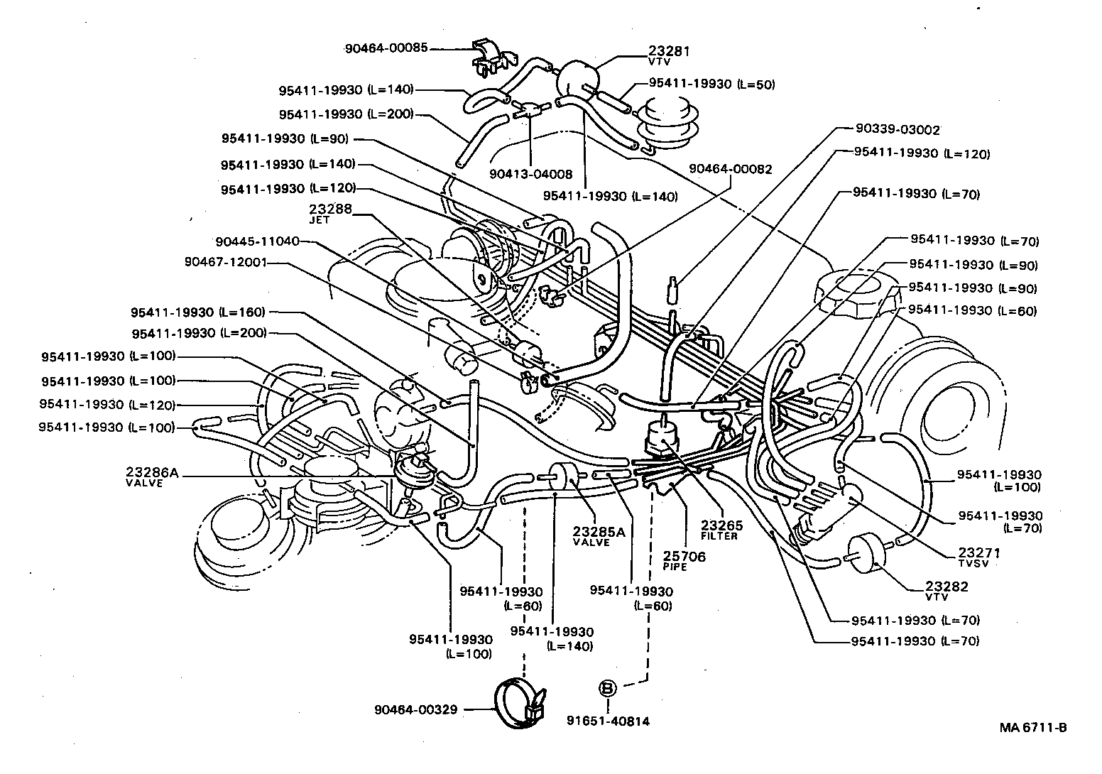 17691-24050 BRACKET, VACUUM CONTROL VALVE, NO.1 product image