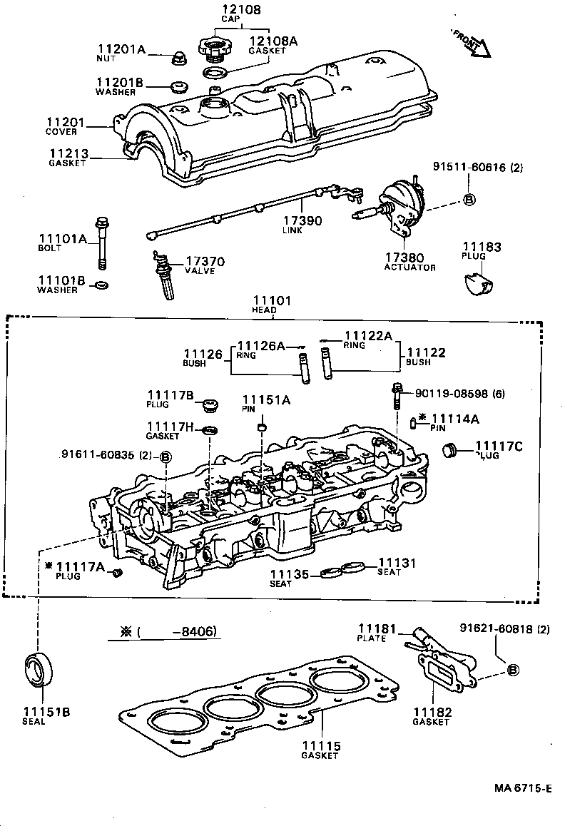 11496-16010 GASKET(FOR CYLINDER HEAD) product image