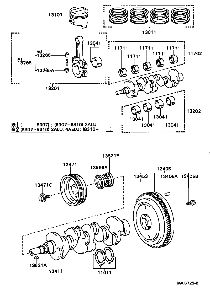 13405-19125 FLYWHEEL SUB-ASSY product image