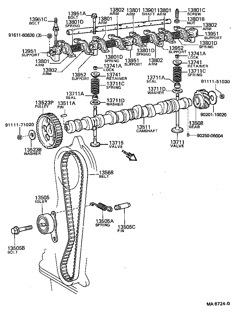 Toyota 13511-64020 CAMSHAFT