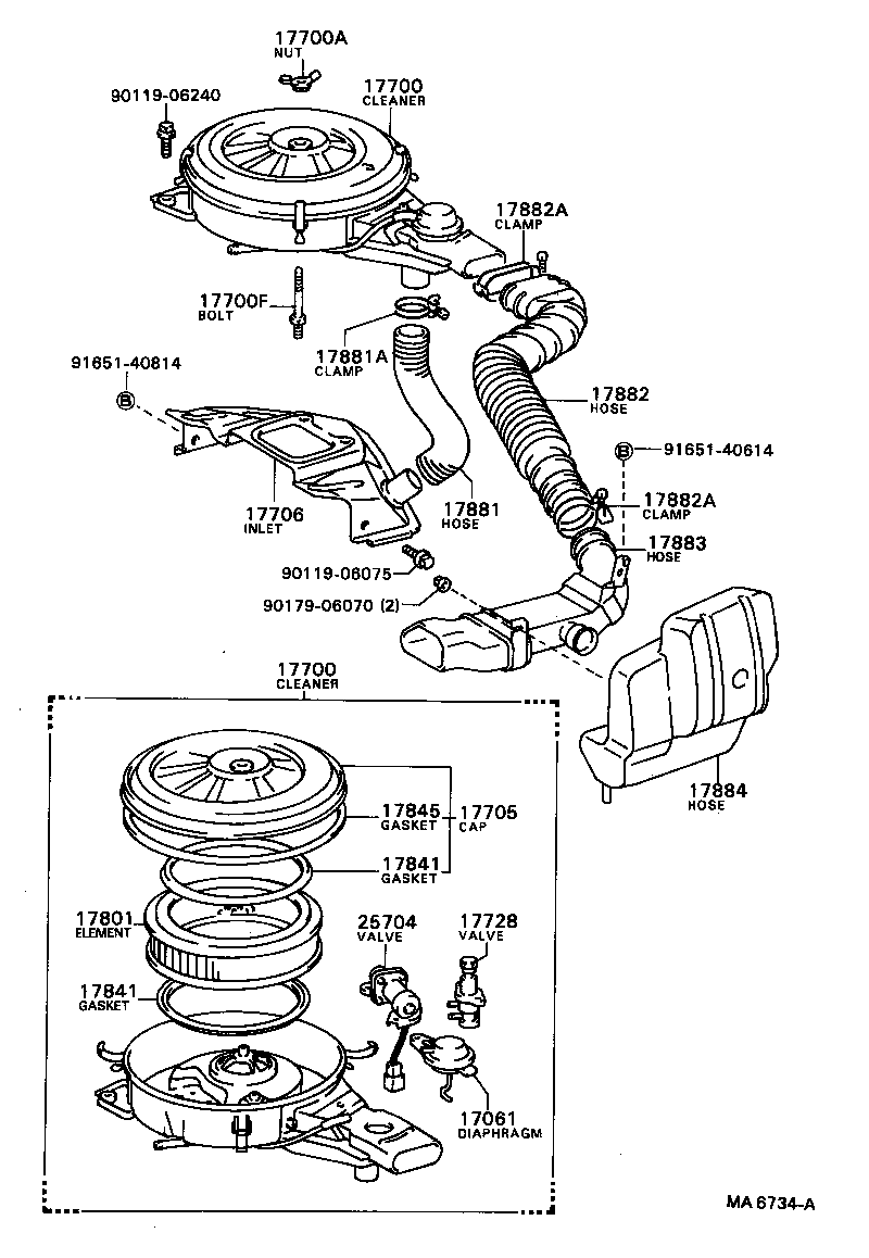 17705-16010 CAP SUB-ASSY, AIR CLEANER product image