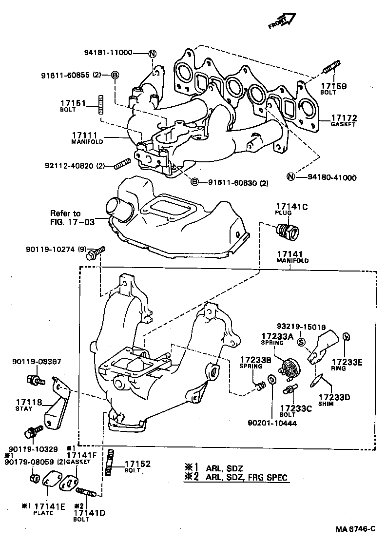 17125-16031 STAY, MANIFOLD product image