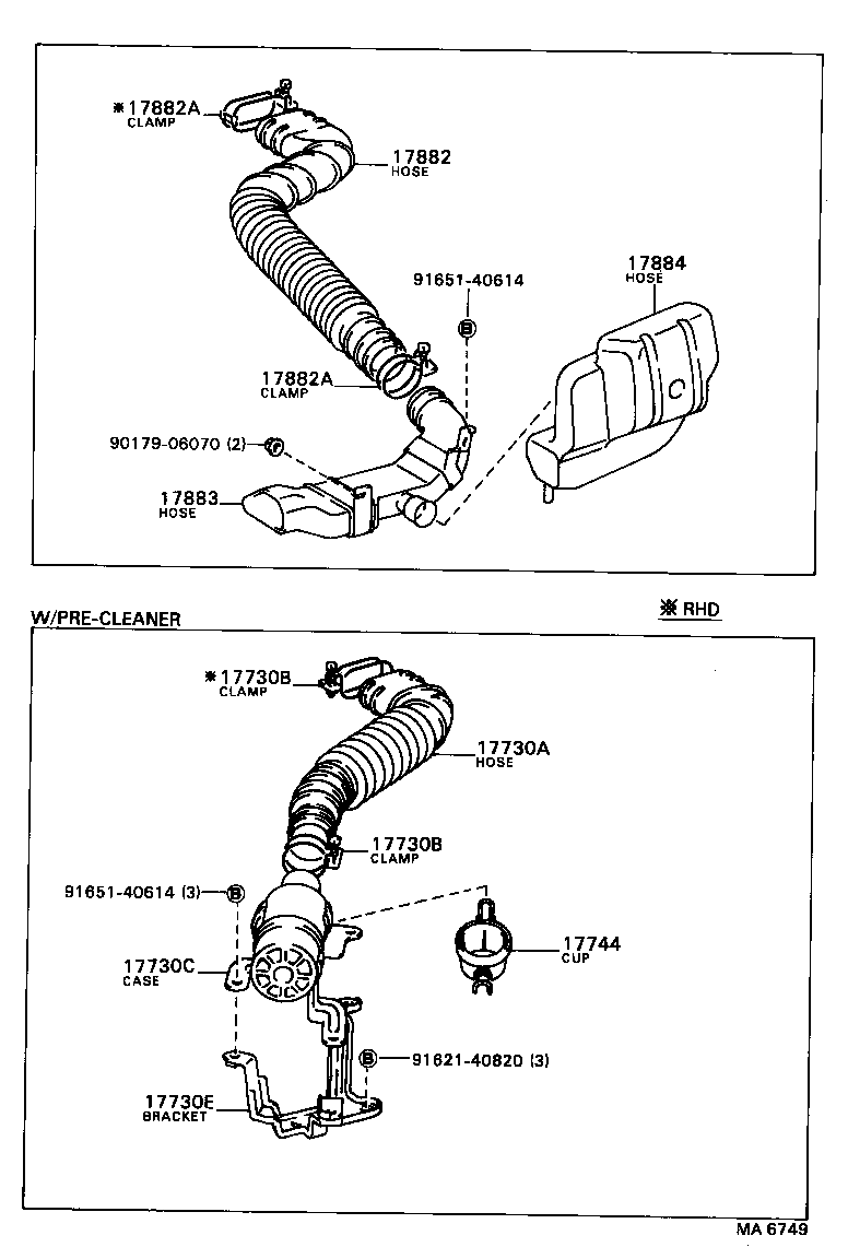 17705-64080 CAP SUB-ASSY, AIR CLEANER product image