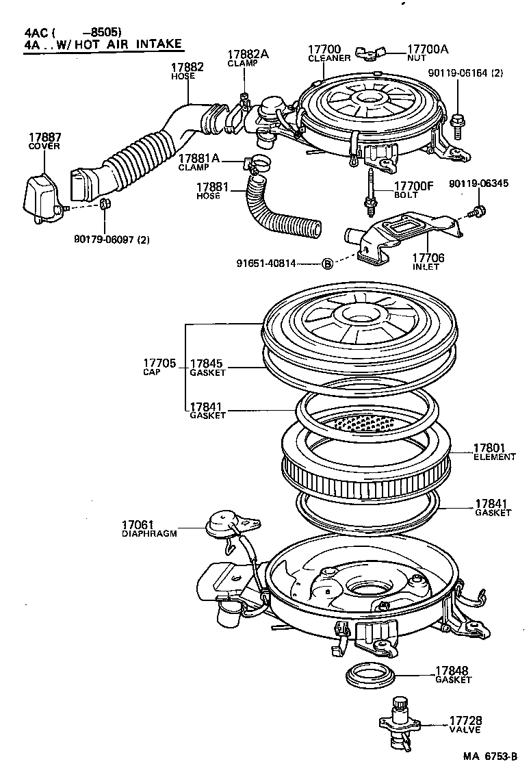 17700-16100 CLEANER ASSY, AIR product image