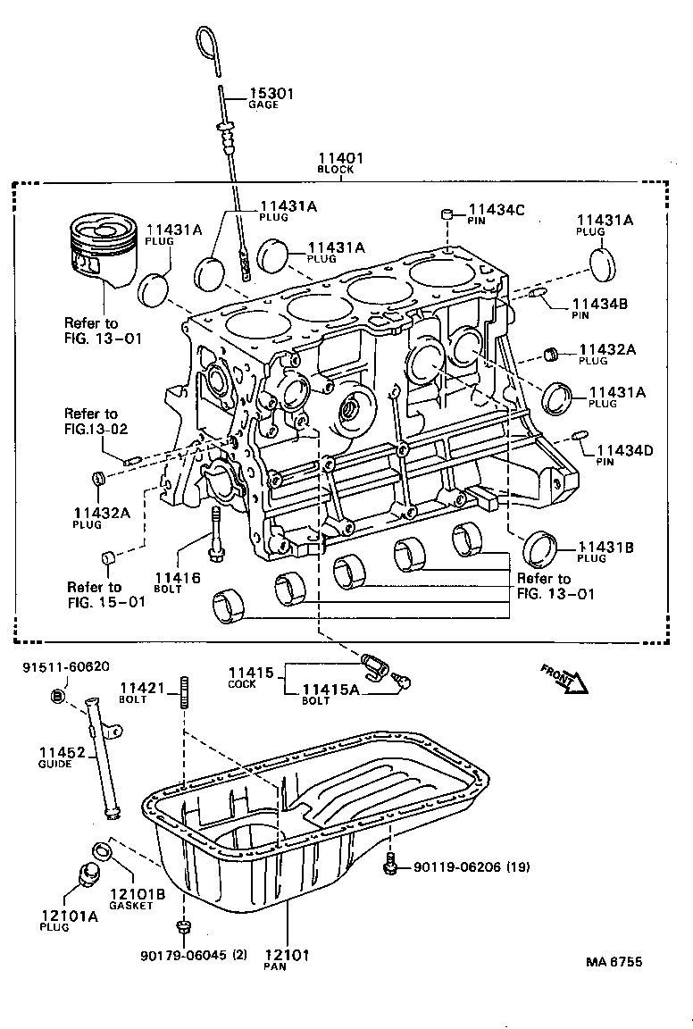 11401-69086 BLOCK SUB-ASSY, CYLINDER product image