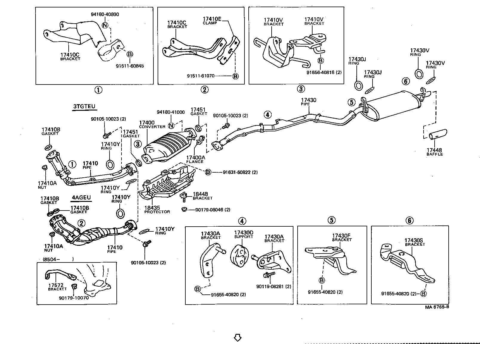 17430-15280 PIPE ASSY, EXHAUST, TAIL product image
