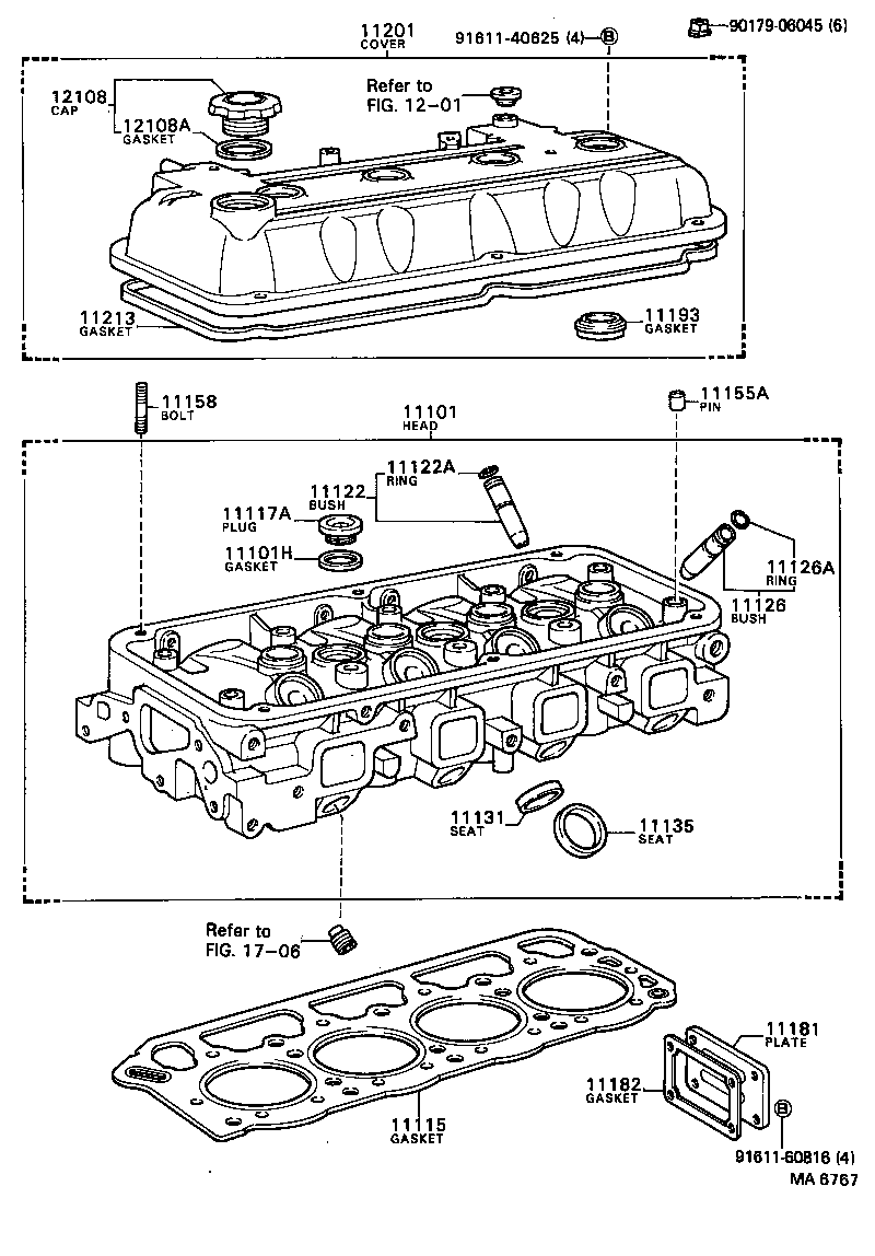 11101-41080 HEAD SUB-ASSY, CYLINDER product image