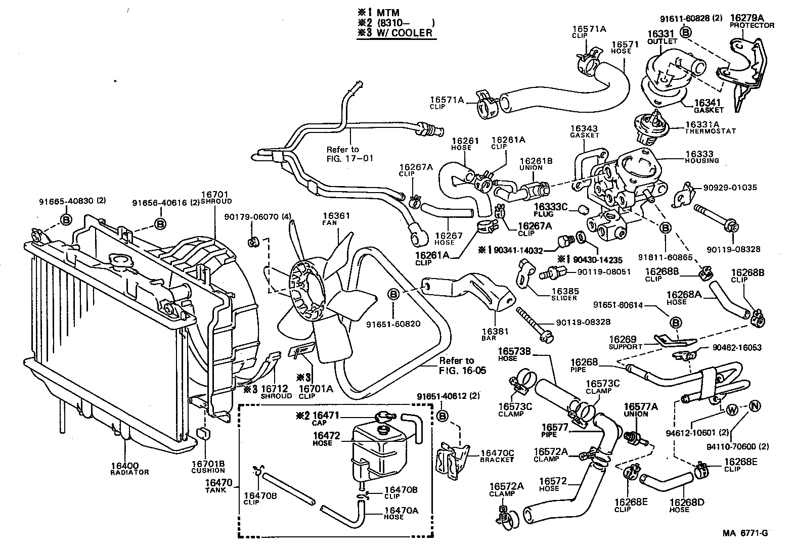 16381-88280 BAR, FAN BELT ADJUSTING product image