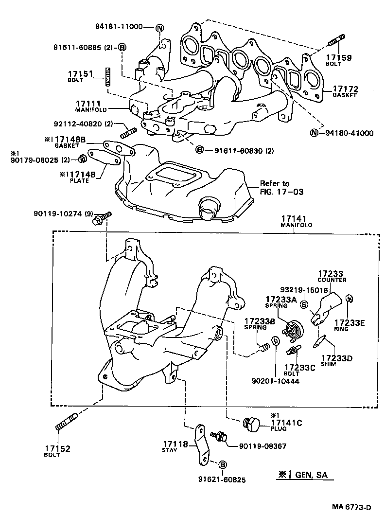 17111-64010 MANIFOLD, INTAKE product image