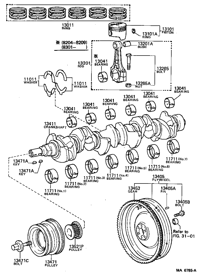 13013-44063 RING SET, PISTON product image