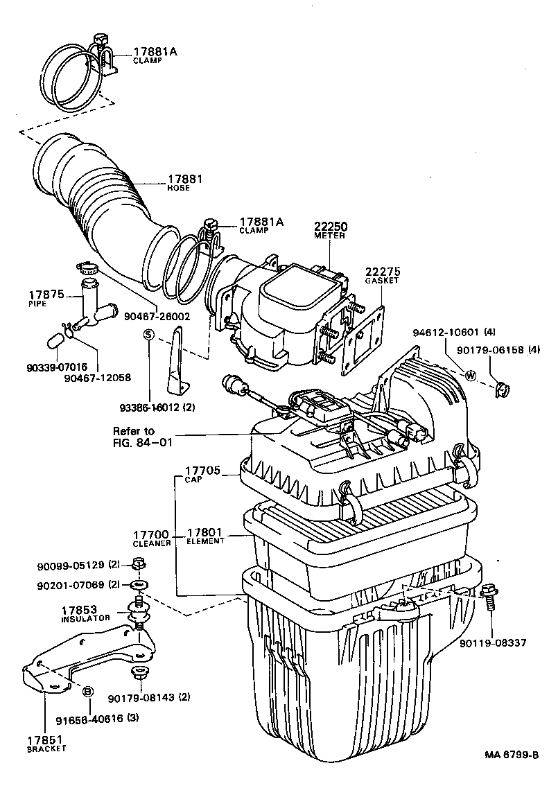 17705-64020 CAP SUB-ASSY, AIR CLEANER product image